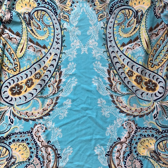 London Times Printed Jersey 3/4 Sleeve Shift Dress - Picture 3 of 7